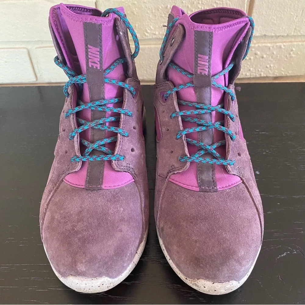 Nike Koth Mid Womens 10 Mulberry Purple Dusk Rear Zip Lace Up Shoes 8.5 Hiking